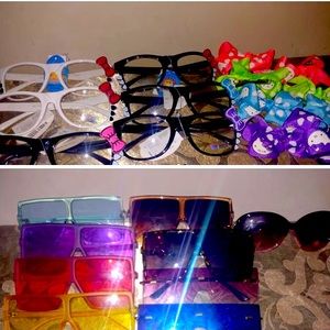 Hello kitty glasses and hairbows for kids and sunglasses for women